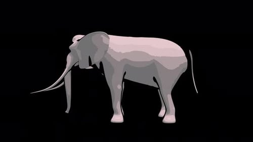 Stylized Elephant Walking Loop Animation