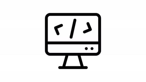 coding line icon animation