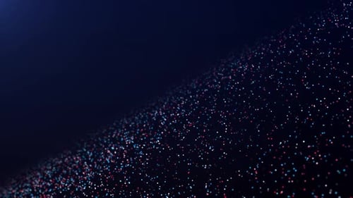 Waving Digital Particles Abstract Background Animation