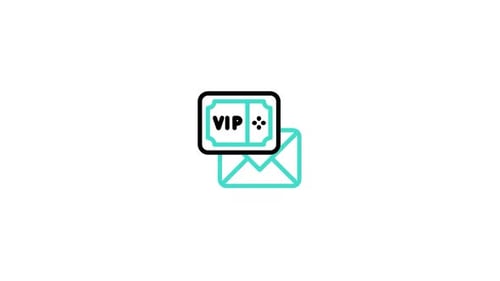 Flat Design VIP Ticket and Mail Notification Animation