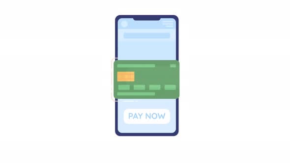 Animated Pay with Credit Card Online, Elements Motion Graphics ft ...