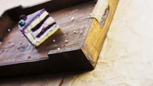 Close Up of Delicious Cake on a Tray