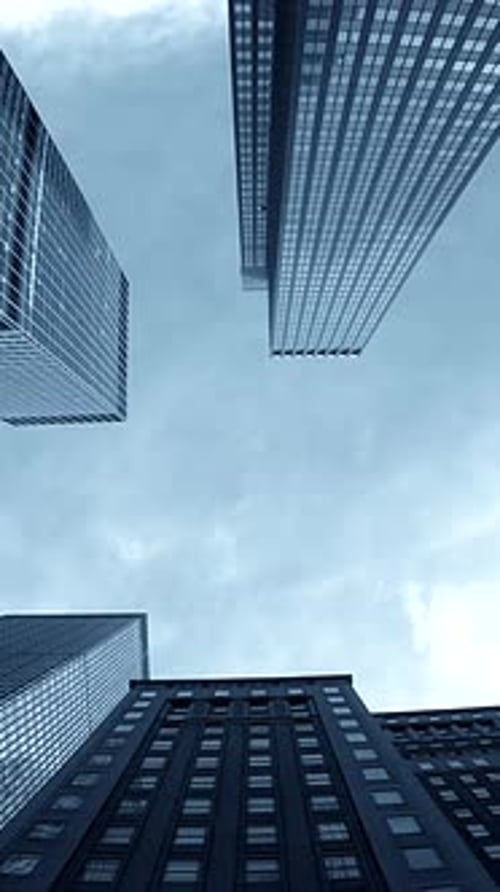 Low Angle View of Modern Skyscrapers