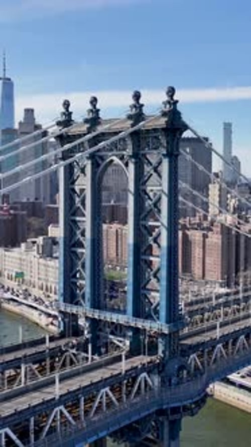 Manhattan Bridge At Manhattan In New York United States.
