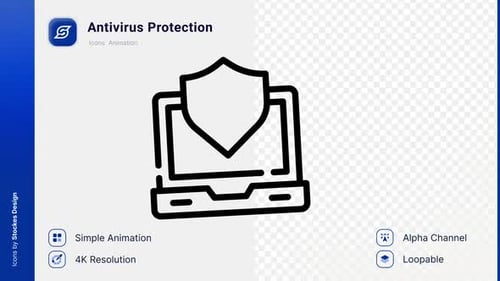 Minimalist Antivirus Protection Icon for Digital Security