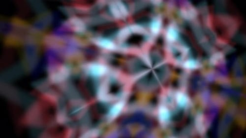 Bright Colorful Kaleidoscope Geometric Seamless Loop