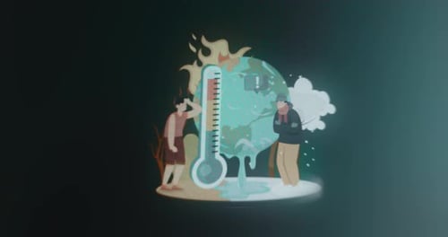 Conceito de clima instável e flutuações de temperatura