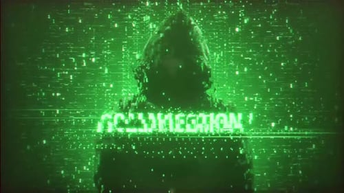 Injection SQL sur le symbole de cyberattaque d'un hacker