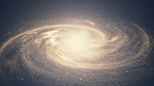 Abstract Space Galaxy Animation with Twinkling Particles