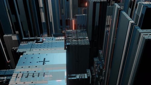 Sci Fi City At Night Loop