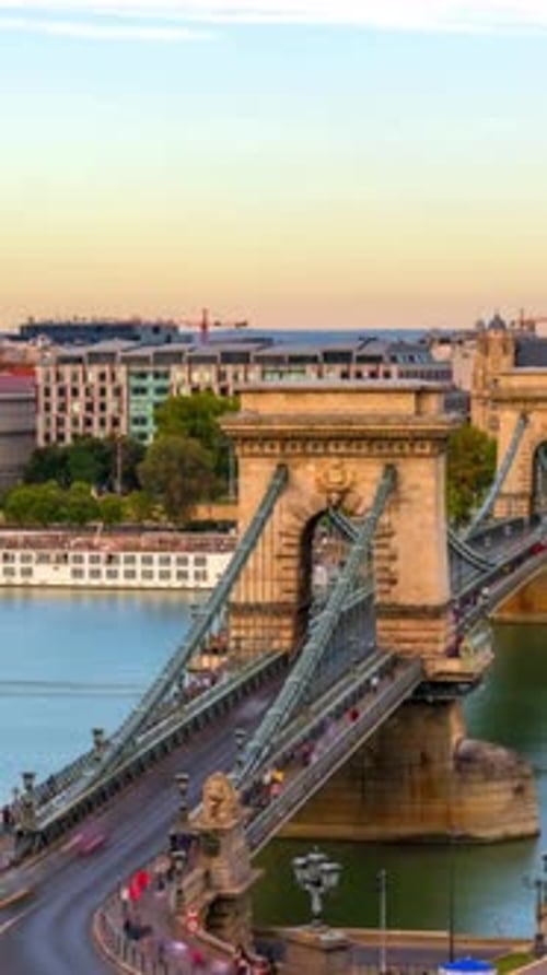 Vertical View Of Budapest City Skyline, Hungary