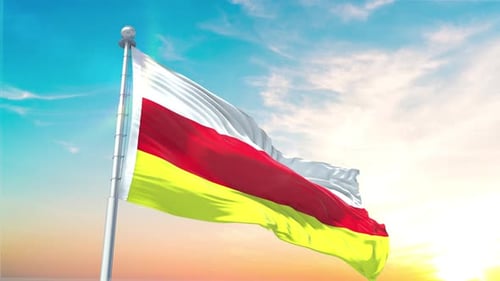 Realistic Animated National Flag Waving in the Wind