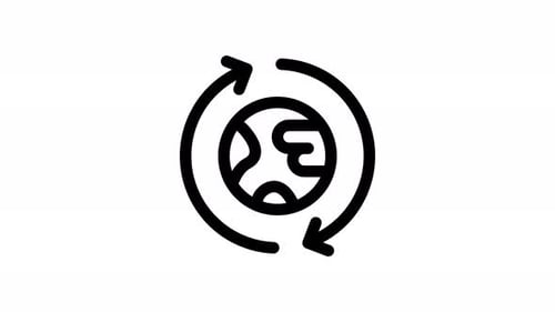 renewable line icon animation