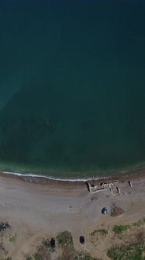 Aerial View of a Bay in the Mediterranean