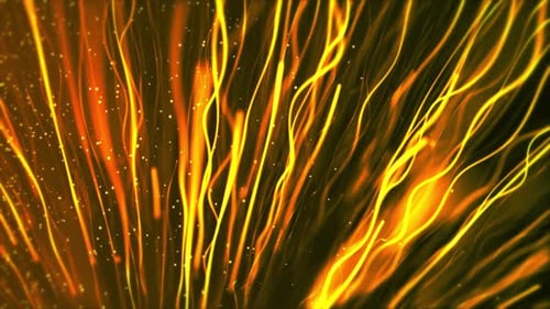 Abstract Flowing Glowing Lines and Particles Background Loop