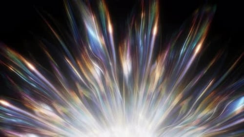 Abstract Light Burst with Iridescent Colorful Rays