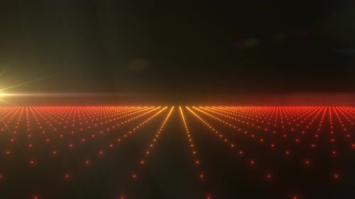 Abstract Futuristic Light Grid Tunnel Background Animation