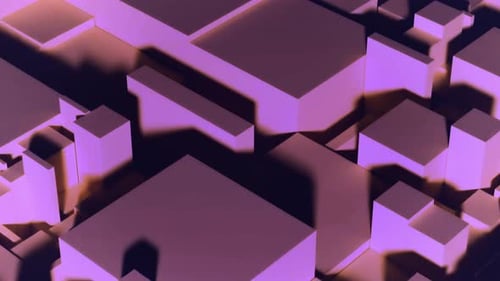 Abstract Geometric Cubes Pulsating 3D Background