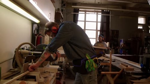 Diverse Team of Carpenters in Workshop