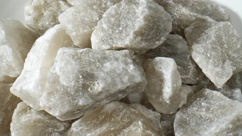 Close Up of Rough White Mineral Rocks