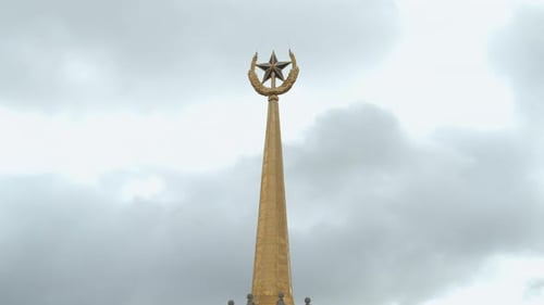 Top View of Architectural Star Stock Footage Image of Star on Peak of Building Peak on Top of