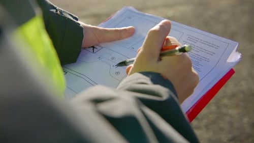 Hands Taking Notes on Urban Plan
