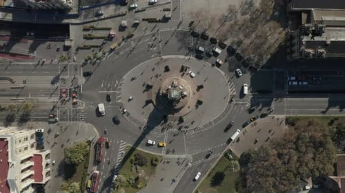 Top Down Ascending Footage of Columbus Monument
