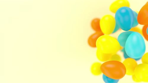 Vibrant Falling Easter Eggs Festive Background