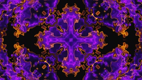 Abstract purple and orange flash neon cross pattern vj loop animation