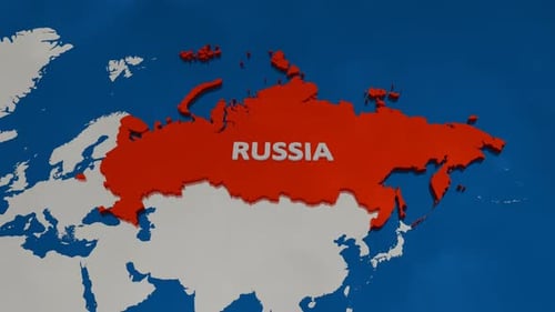 Animated 3D Map Reveal of Russia