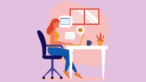 Office Working Woman