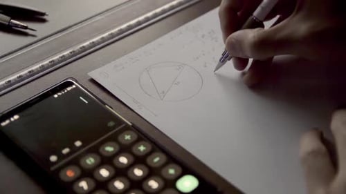 Resolving a math/physics problem onto paper.