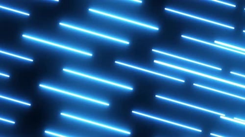Abstract Blue Neon Lines Flowing Background Loop