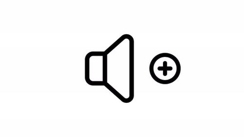 animação de ícone de linha de áudio