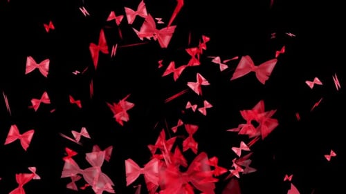 Ribbon Animation Background Red