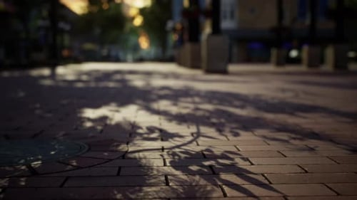 Small Town with Empty Streets