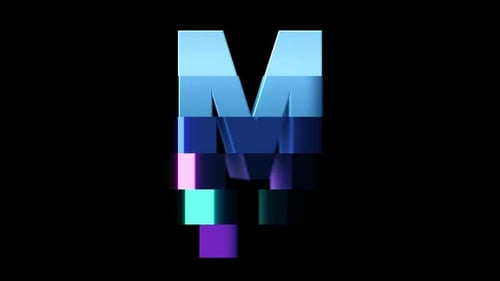 Lettre M à filer tranchée