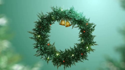Rotating Christmas wreath