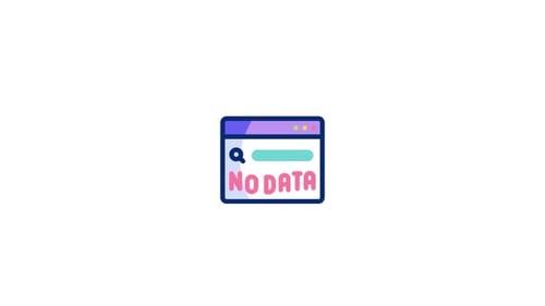 Flat Design Browser Icon Animation with No Data Message