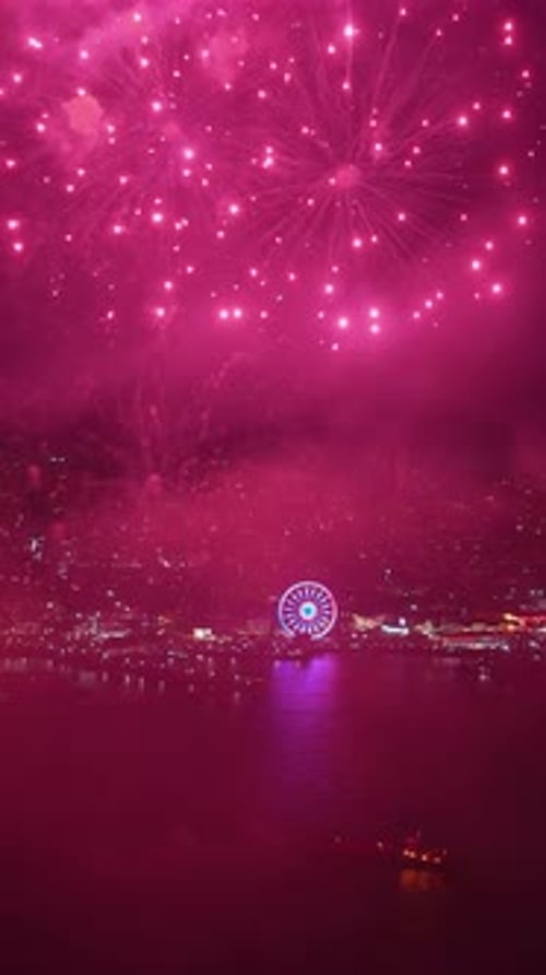A Breathtaking and Spectacular Fireworks Display Over San Francisco Bay