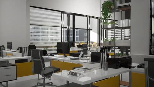 Interior Empty Modern Loft Office Open Space Modern Office