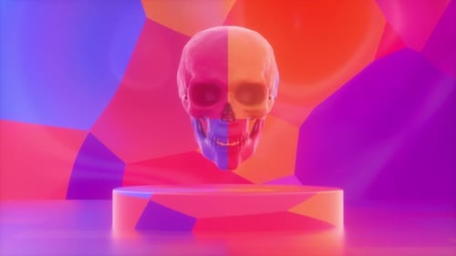 Bunte Hintergrundschleife mit abstraktem Motion-Design von Scull