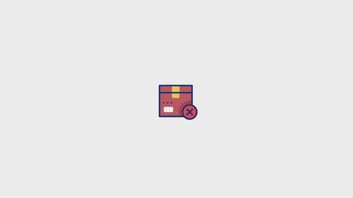 Flat Design Package Icon Animation: Error to Success