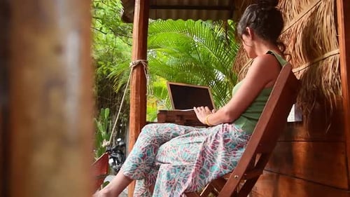 Woman Watch Copy Space Black Computer Screen