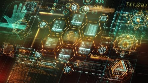 Futuristic HUD User Interface Data Display