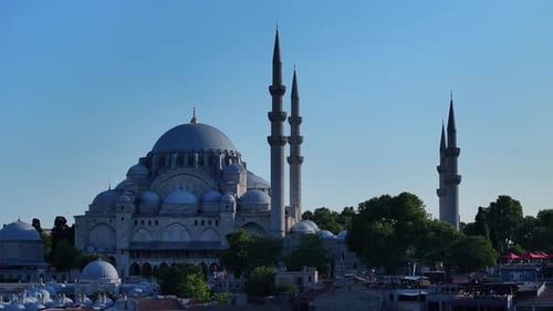 Istanbul Suleymaniye Mosque Aerial View 3