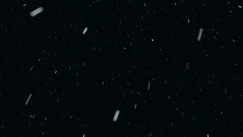 Die bewegte Grafik mit fallendem Schnee auf schwarzem Hintergrund ist perfekt für ein Winterthema. Langsam fallend
