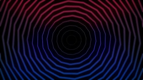 Neon Geometric Expanding Circles Background