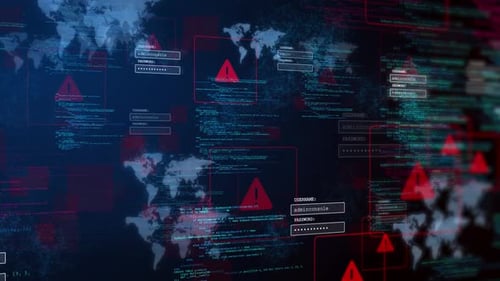 Cyber Attack Digital Hacking Global Network Security Background