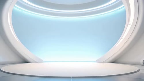 Futuristic Virtual Studio Stage Background Animation